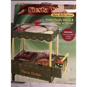 Nostalgia Electrics Fiesta Station Home Buffet Server Warms Food
